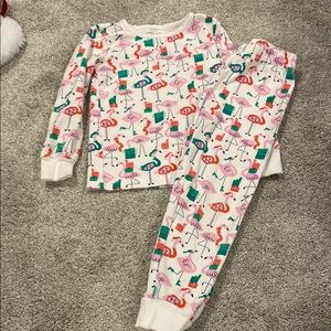 EUC Janie & Jack girls Flamingo Pajamas